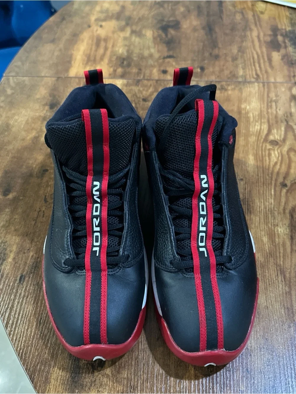 Jordan Men’s Black and Red Low-Top Basketball Sneakers